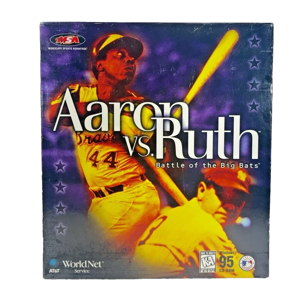 AARON vs RUTH Battle Of Big Bats CD-ROM WIN95 Vintage 1997 New Factory Sealed